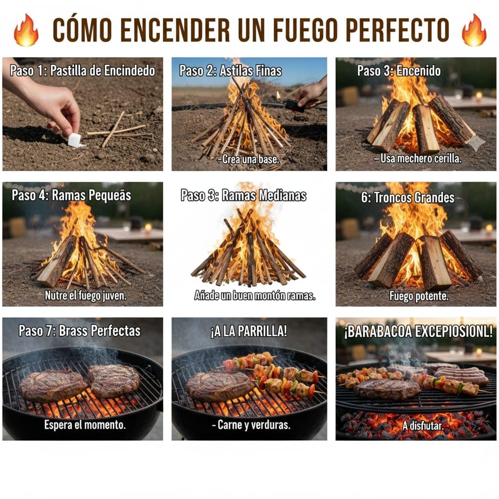 OLD TERRA NATURAL | Kit Leña Premium 10kg para Chimenea, Barbacoa y Horno de Pizza | Troncos seleccionados, Astillas de Frutal y Guantes de Cuero de Calidad — view 7