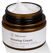 Natural Facial Moisturizer Cream with Lemon, Grandiflorus Root Extract & Hyaluronic Acid, Anti-Aging, Dull Skin, Water-Based, Vitamin C, Hydrating Day/Night Cream for All Skin Types, 3.52oz