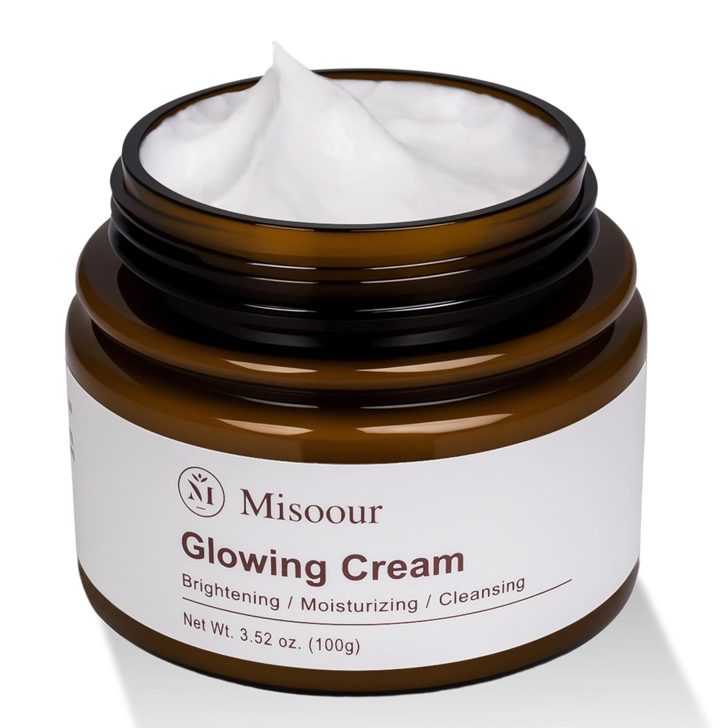 Natural Facial Moisturizer Cream with Lemon, Grandiflorus Root Extract & Hyaluronic Acid, Anti-Aging, Dull Skin, Water-Based, Vitamin C, Hydrating Day/Night Cream for All Skin Types, 3.52oz