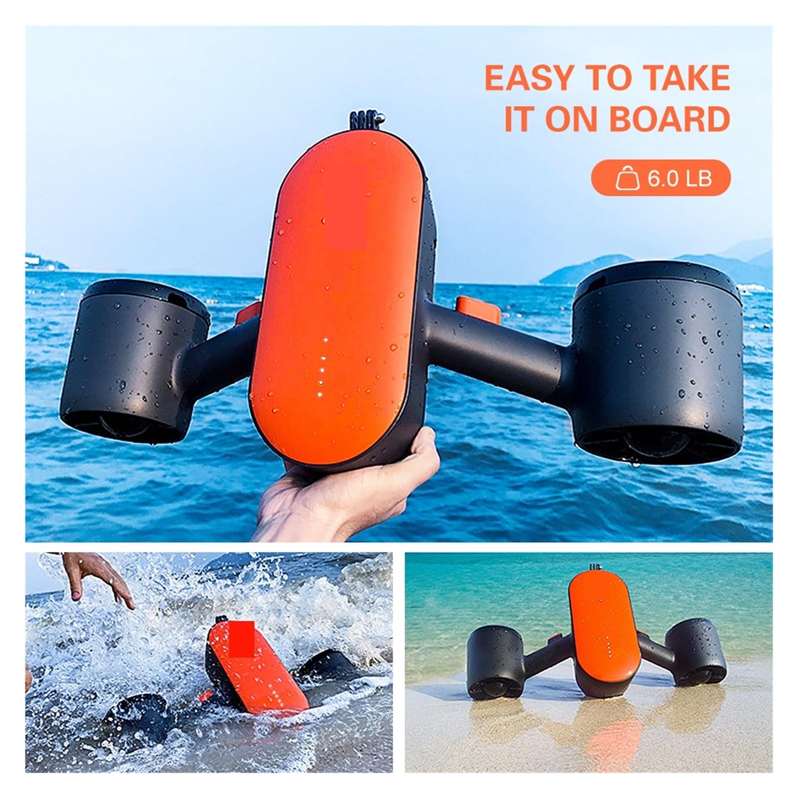 Skuter podwodny, Pływanie Podwodny skuter Śmigło Elektryczny silnik nurkowy Płetwy Jet Ski Podwodny dron Sprzęt do nurkowania dla wędkarzy Snorkeling