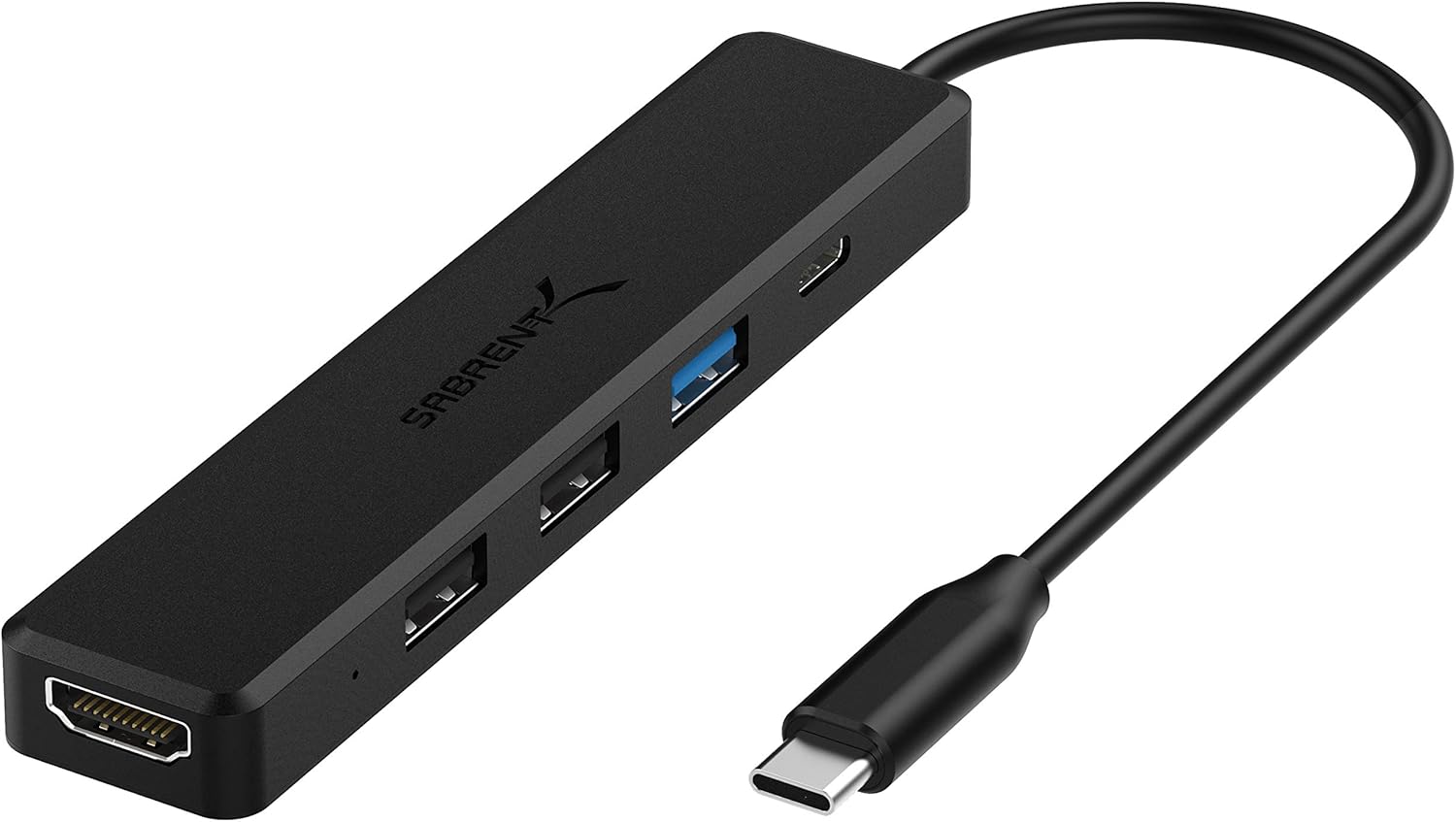 Sabrent Multi-Port USB Type-C Hub with 4k HDMI | Power Delivery (60 Watts) | 1 USB 3.0 Port | 2 USB 2.0 Ports (HB-TC5P) : Everything Else