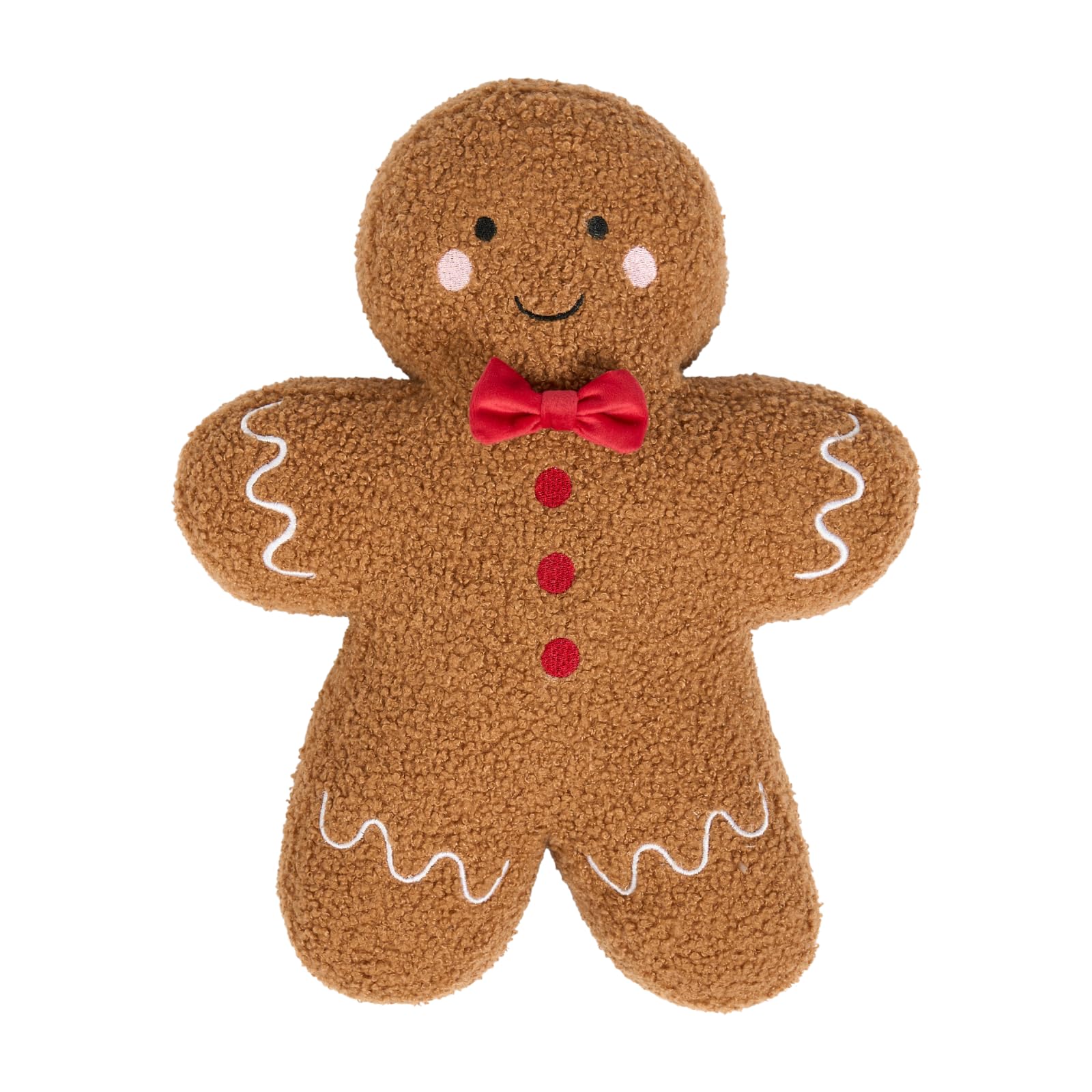 B&Q -  Gingerbread Man Boucle Scatter Cushion Decorative Pillow