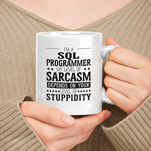 Miniatura 40 de Regalo para Gis Analyst - Taza de cerámica blanca de 11 oz y 15 onzas - Mi nivel de sarcasmo depende de tu nivel