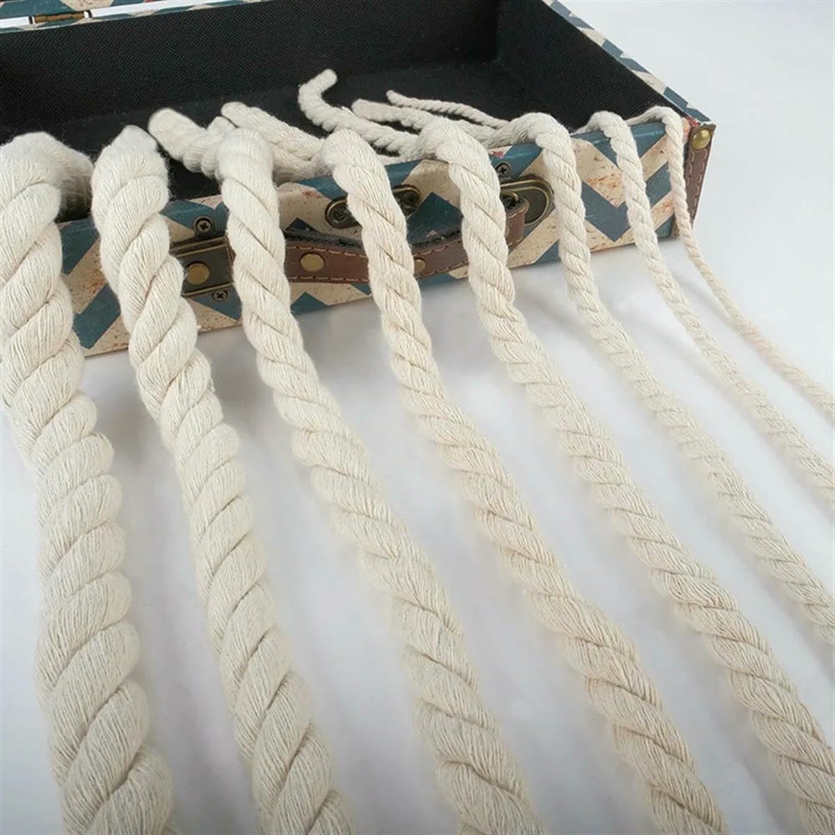 Cordón de macramé, cordón trenzado, cordón de macramé, cordón trenzado de algodón for manualidades DIY, varios tamaños(10mm 10meter)