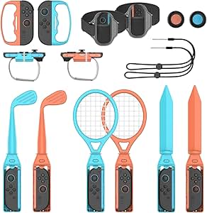 Sports Accessories Bundle for Nintendo Switch 2,18 in 1 Spor