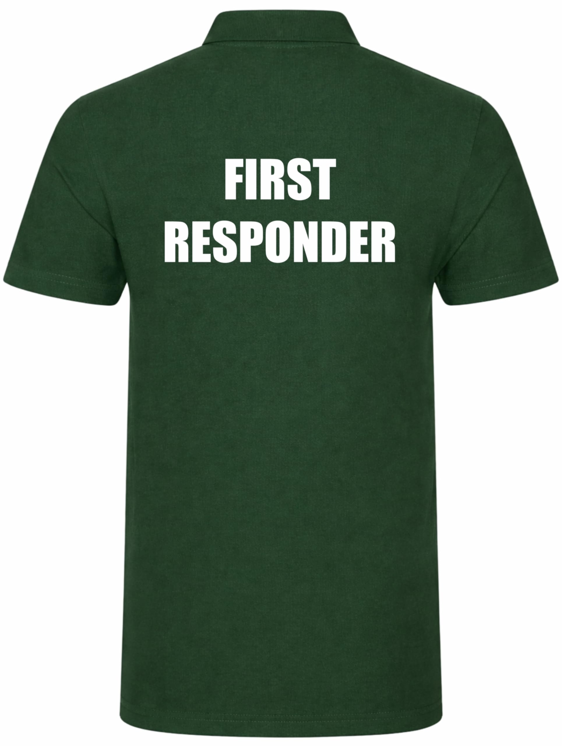 Brook Hi Vis Uk Unisex Green First Responder Printed Polo Shirt, Medical Clothing Medium