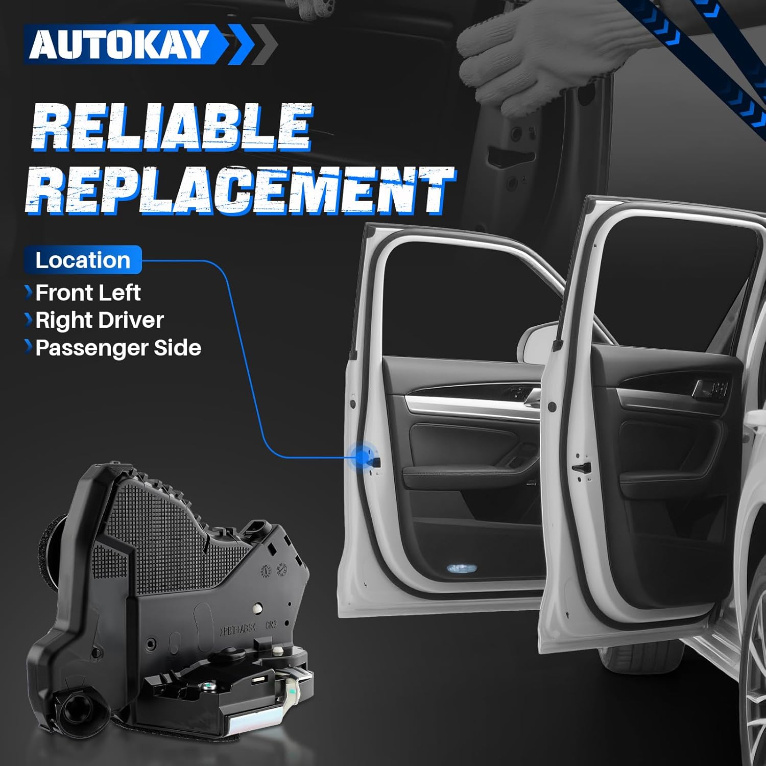 AUTOKAY Front Left Right Door Lock Actuators Fit for Toyota 4Runner Camry RAV-4 Highlander Matrix Tundra for Lexus ES350 GS300 GS350 GX460 IS250 IS350 for Scion iM iQ tC xB xD RE#931-401 931-403