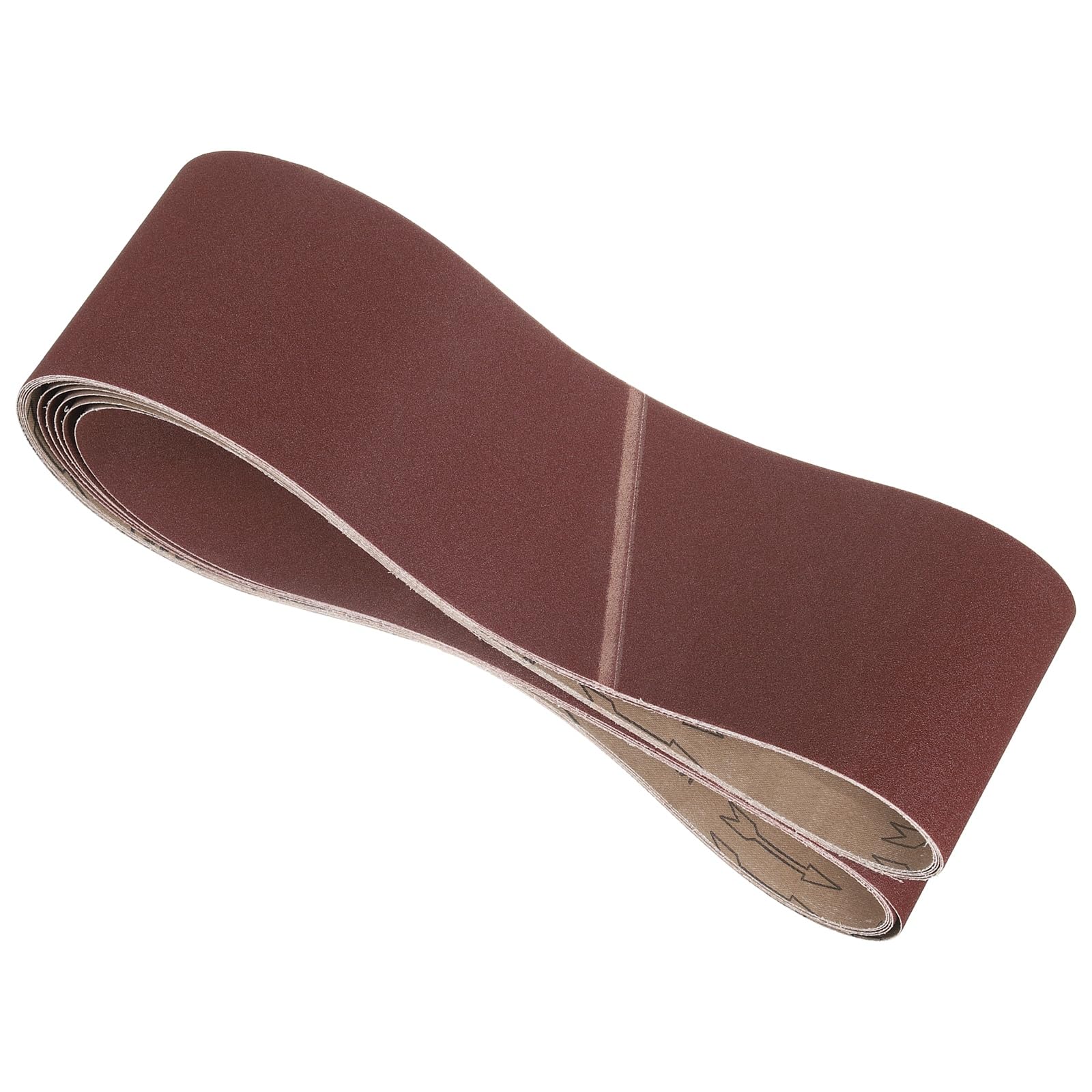 5 Pcs Bandas de Lijado 152mm x 2260mm Papel de Lija Abrasivo | óxido de Aluminio, 120 Grit, para Lijadora de Banda, Pulido de Metal, Trabajo en Madera, Eliminación de óxido