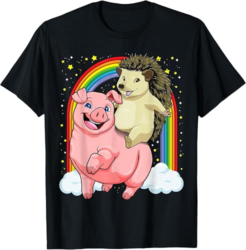 Porcupine Riding Pig Funny And Magical Porcupine Pig Pun