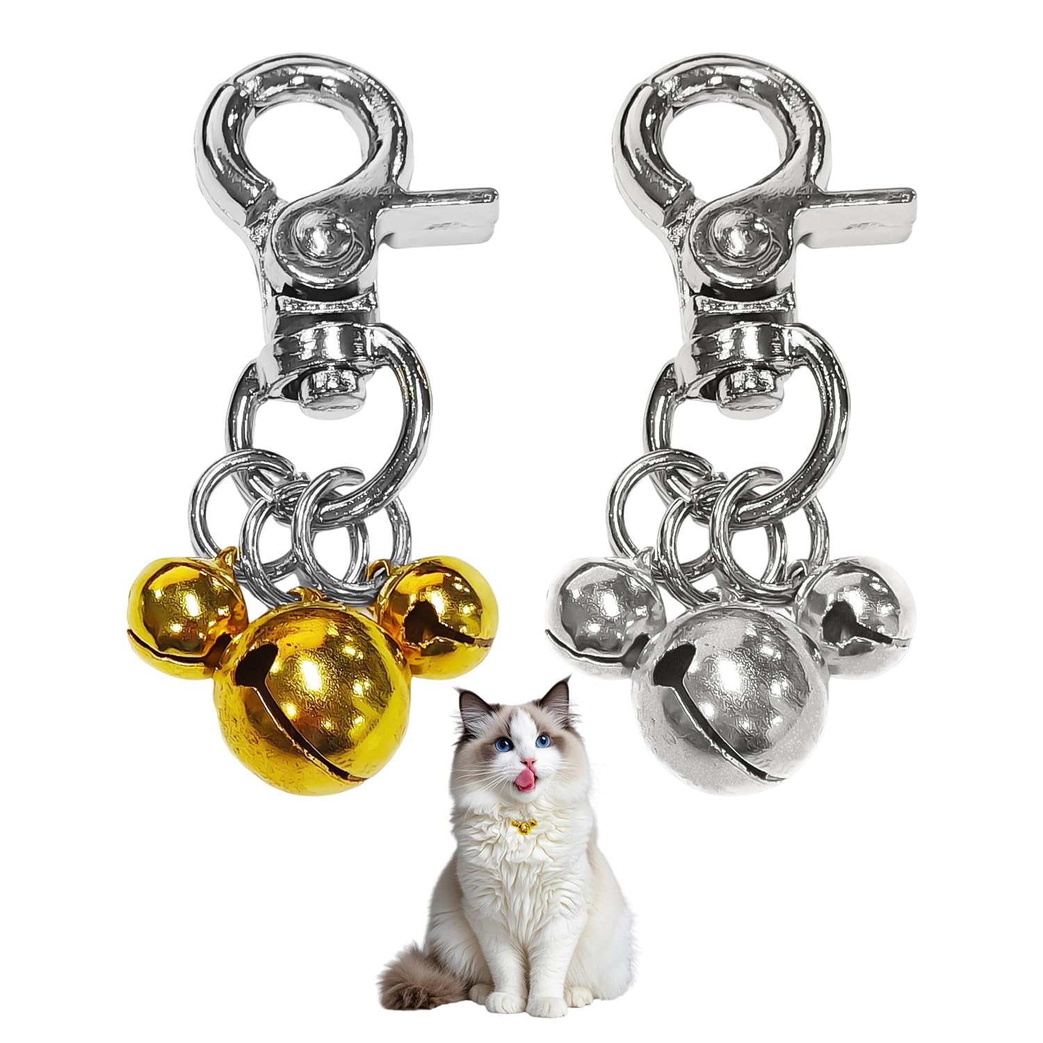2 Campanelli Per Collare Per Animali Domestici, Decorazione Per Collare Per Animali Domestici, Campanelli In Metallo, Articoli Per Animali Domestici, Accessori Per Collare Per Animali Domestici