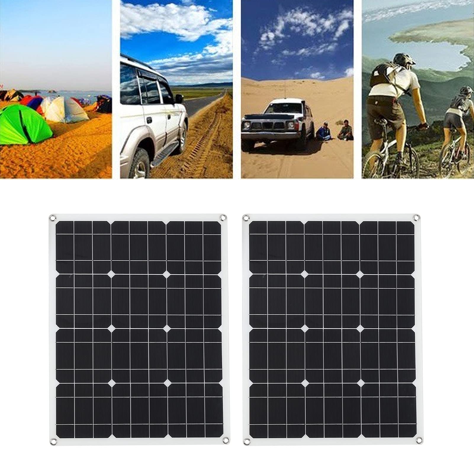 Hyuduo Panneau Solaire Monocristallin 80W, Rendement de Conversion élevé