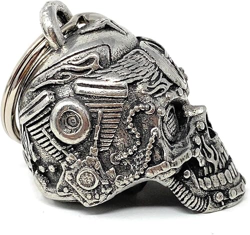 Miniatura 2 de Motorhead Skull Motocicleta Biker Bell Accesorio o llavero para la suerte