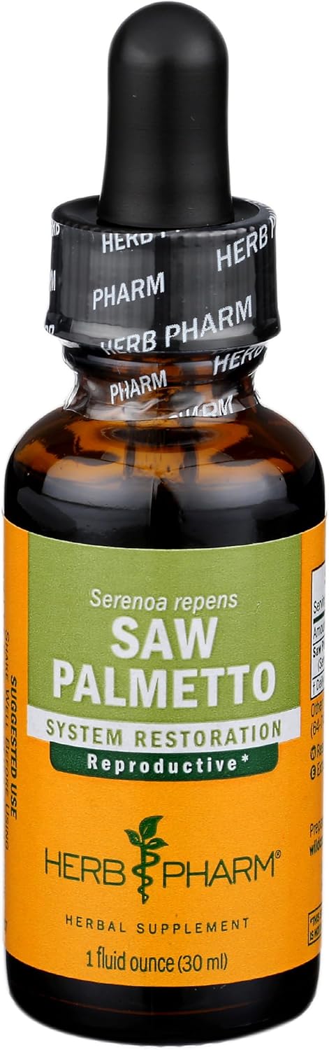 Herb Pharm Saw Palmetto Berry Liquid Extract for Prostate Support - 4 Ounce