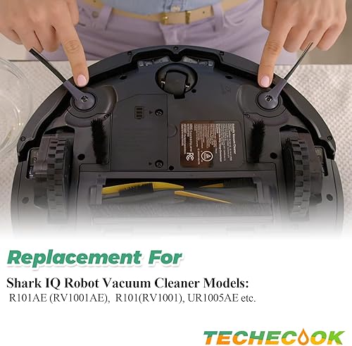 Miniatura 6 de Accesorios para aspiradora Shark IQ de repuesto para Shark Robot R101AE (RV1001AE), R101 (RV1001) por Techecook – 4 filtros Hepa, 6 cepillos