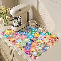 Vista 22 de Tapete de secado de platos de café, accesorios de decoración de máquina de cafetería, alfombrilla de cafetera para encimeras, almohadilla