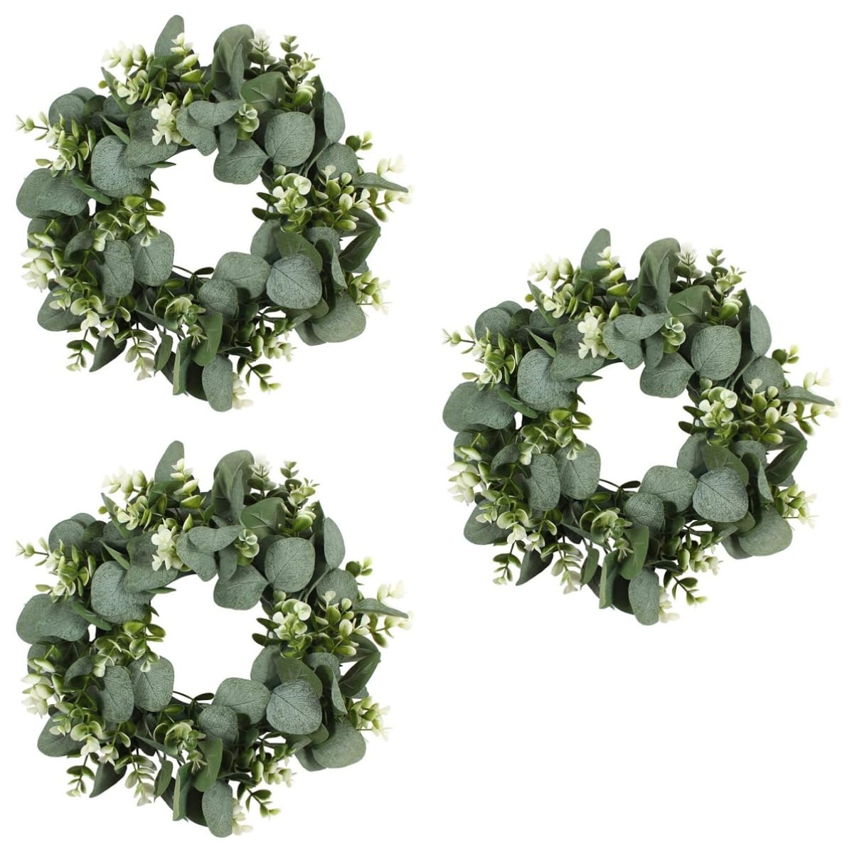 3pezzi Ghirlanda Decorativa Foglie Di Eucalipto Artificiale Verde Facile Da Installare Per Decorazioni Da Matrimonio e Ambienti Interni Esterni