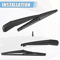 Vista 5 de ACROPIX Conjunto de brazo de limpiaparabrisas trasero para Pontiac Vibe - Paquete de 2 unidades, color negro