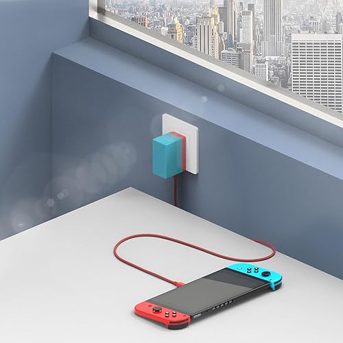 Miniatura 6 de 39 W para cargador Nintendo Switch, cable adaptador de corriente alterna, cable de alimentación para interruptor controlador OLED Lite 15V 2.6A USB