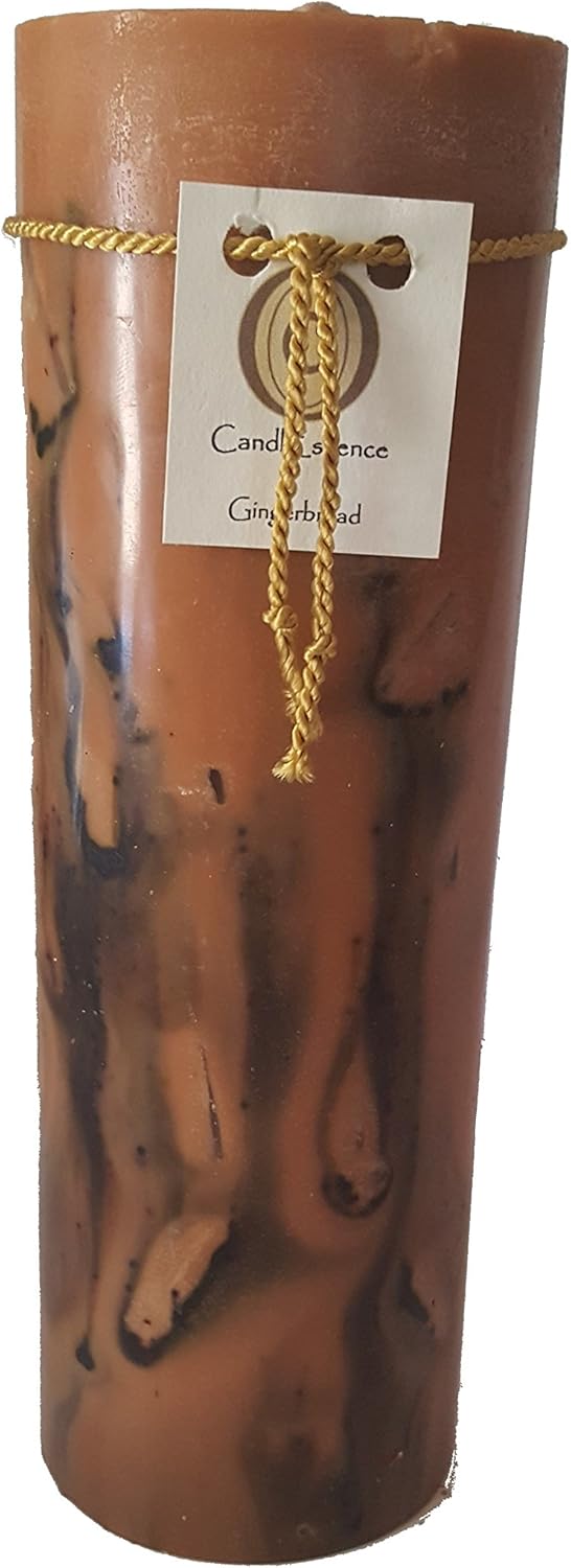 Scented Pillar Candle - Long Burning Handmade - Gingerbread Scent (Set of 3)