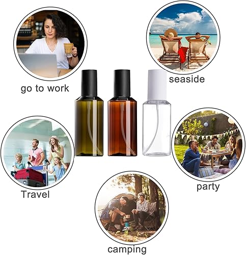 Miniatura 5 de Botella de spray de viaje portátil, 3 botellas de spray de niebla fina de 3.4 fl oz3 onzas para aceites esenciales, botella vacía de spray facial de
