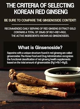 SAMSIDAE Korean Red Ginseng Extract Gold 240g, 6-Year, 13mg/g Ginsenosides | 100% Korean 6-year red ginseng 13mg/g ginsenosides Supports daily energy, stamina & mental performance
