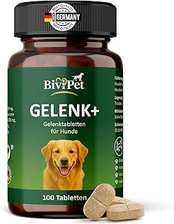 GELENK+ – Gelenktabletten für Hunde mit Grünlippmuschel, MSM, Glucosamin, Teufelskralle & Kurkuma – Unterstützt Gelenke, Knorpel & Beweglichkeit – Made in Germany – 100 Tabletten