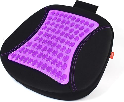 Miniatura 2 de Sojoy Cojín de asiento de gel morado para sentarse y conducir todo el día, cojín de espuma viscoelástica para silla de oficina para dolor de