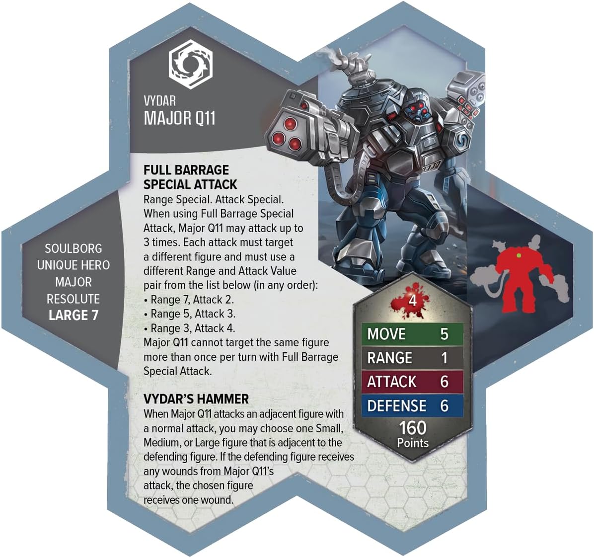 Renegade Heroscape: Major Q11 | Contains 1 Fully Painted Miniature | Highly Detailed, Fully Assembled | Ages 14+