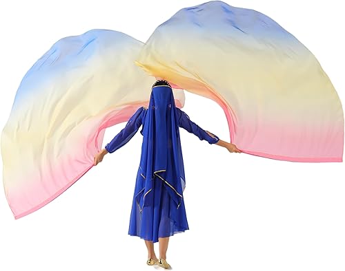 Vista 114 de MUNAFIE Worship Flags Set(2 Flags+2 Rods+1 Storage Bag) for Dance Church Flags for Worship Guard Flag Praise Dance Flags