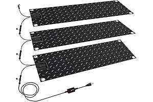 Timgle Outdoor Safety-Assured Ice Melting Walkway Mats (3 Pack)