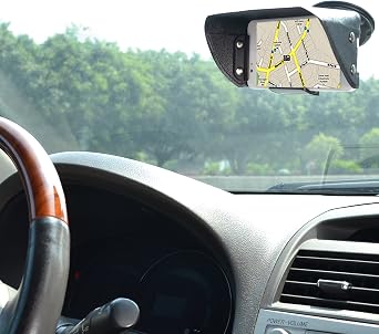 TFY Universal Phone Sun Shade & Glare Visor Shield for 4.5 to 6.1 Inch Smartphones - Compatible with iPhone 17/16 / 15/14 / 13/12 / XS/XR/SE