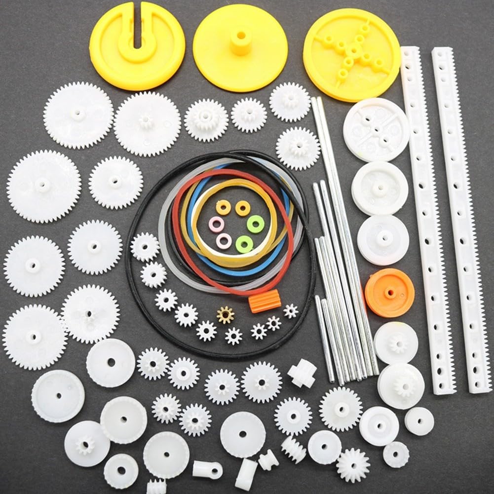 82Pcs Plastic Gears Set 0.5 Module Model Kits DIY Craft Parts for RC Car Robot Toy Vehicle Accessories Hobbyist Assembly Components