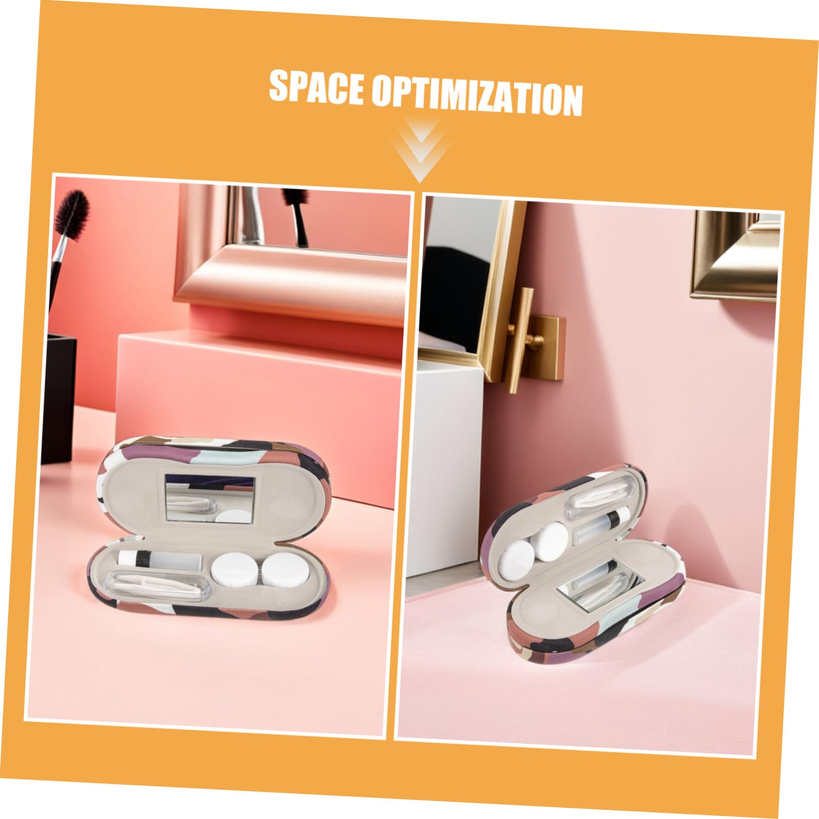 Estuche Doble para Gafas 2 Piezas con Compartimentos y Funda