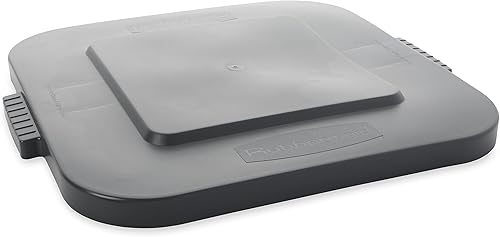 Rubbermaid Commercial HDPE tapa para tacho cuadrado 3526 Gris 1