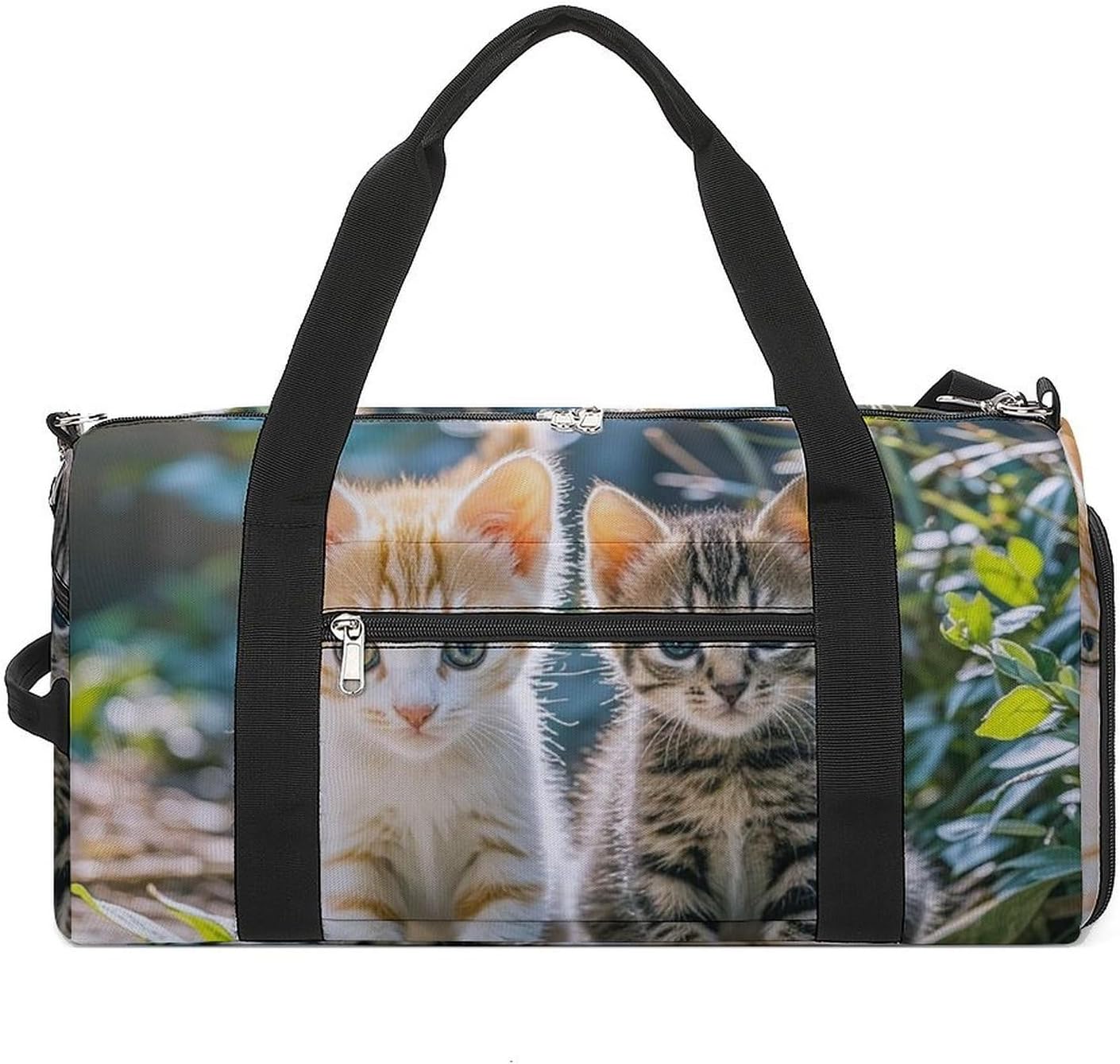 Gym Bag for Men Travel Duffle Bag Two Little Cats Tote Bag Weekender Duffel Bag Weekender Bag for Sports