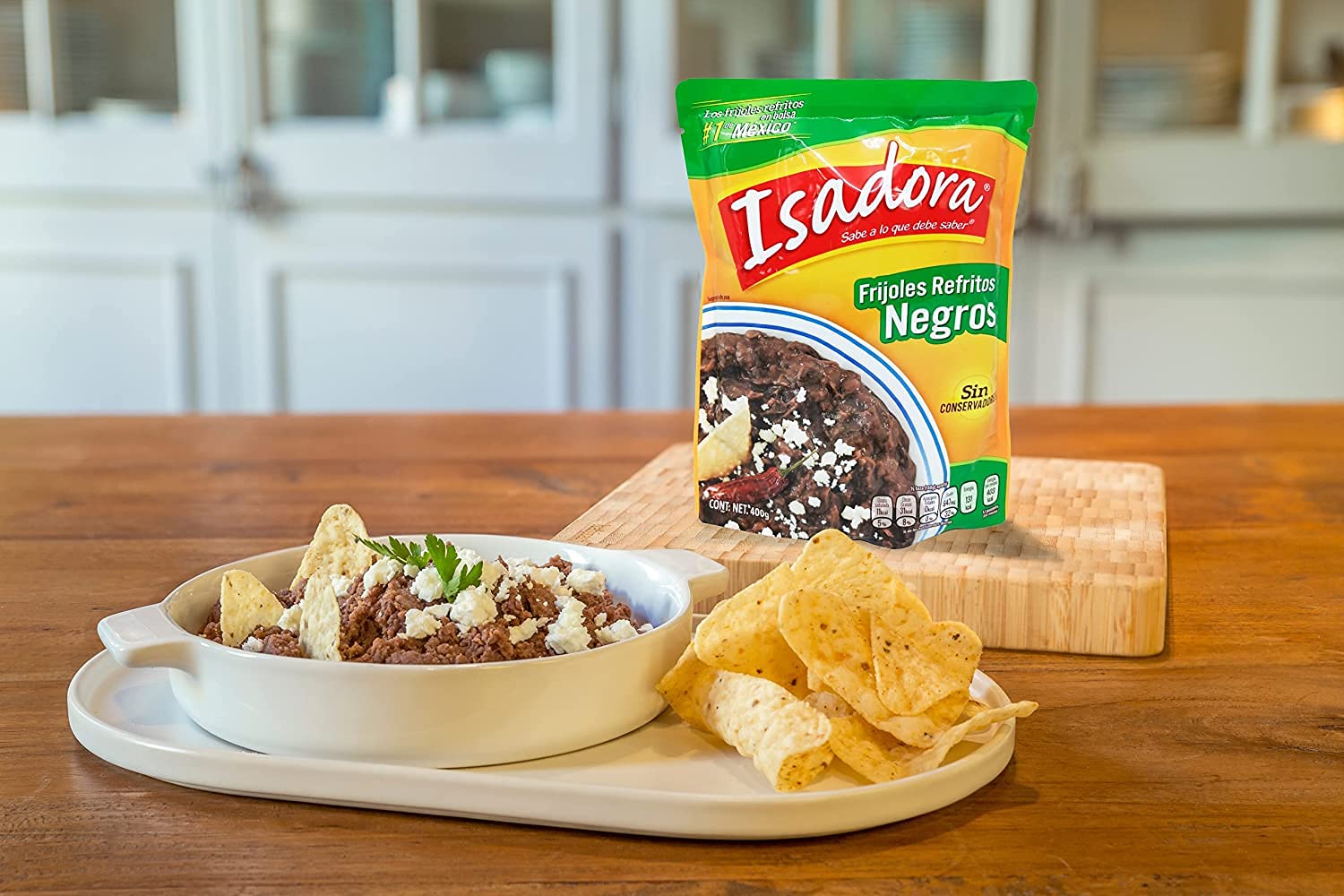 Isadora - Pack Frijoles Bayos + Frijoles Negros Refritos Listos para Calentar y Servir. Indispensables para acompañar cualquier platillo o para enfrijoladas. Pack de 2