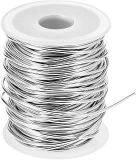 QWORK 12 Gauge 2mm Aluminum Sculpting Wire 100ft Spool - Bendable Rust-Proof Armature for Crafts, Jewelry Making & Wreaths