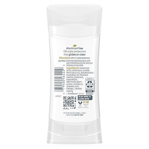 Miniatura 2 de Dove Desodorante sin aluminio para mujer, granada y verbena de limón, protección contra olores de 72 horas, 2.6 oz