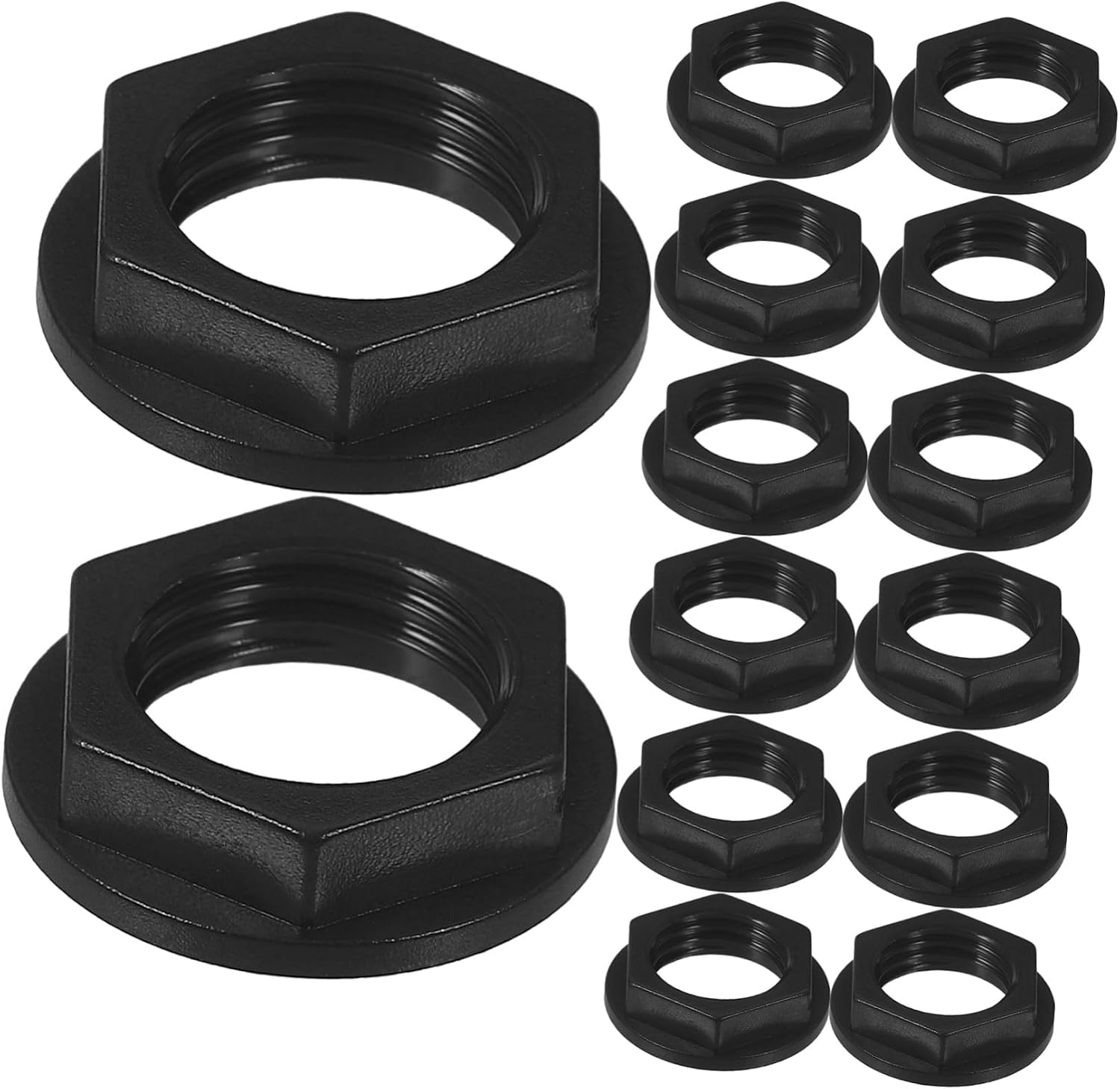 100pcs Black Plastic Audio Jack Nut for Microphones and Audio Jack Panel Mounts Stable Performance for Upgrades and DIY Repairs