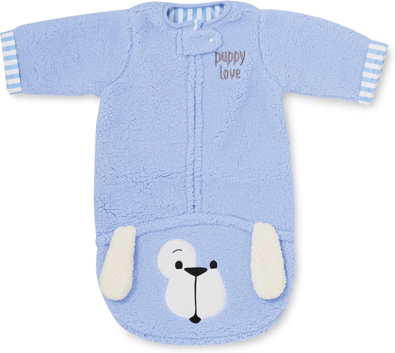 Enesco unisex baby Izzy and Oliver New Puppy Love Cozy Bag Onesie, Blue, 0-12 Months US