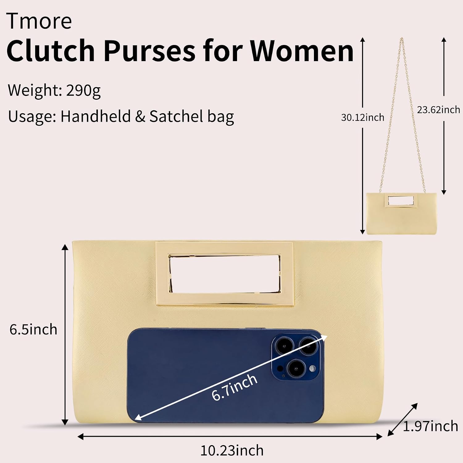 Clutch Purses for Women Evening Bag Leather Purses with Chain Evening Purse for Wedding Party Prom