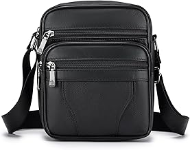 BAGZY Men's Messenger Bag Genuine Leather Small Shoulder Bag Men Shoulder Bags Business Backpacks Worn Through Pouches Handbags Travel