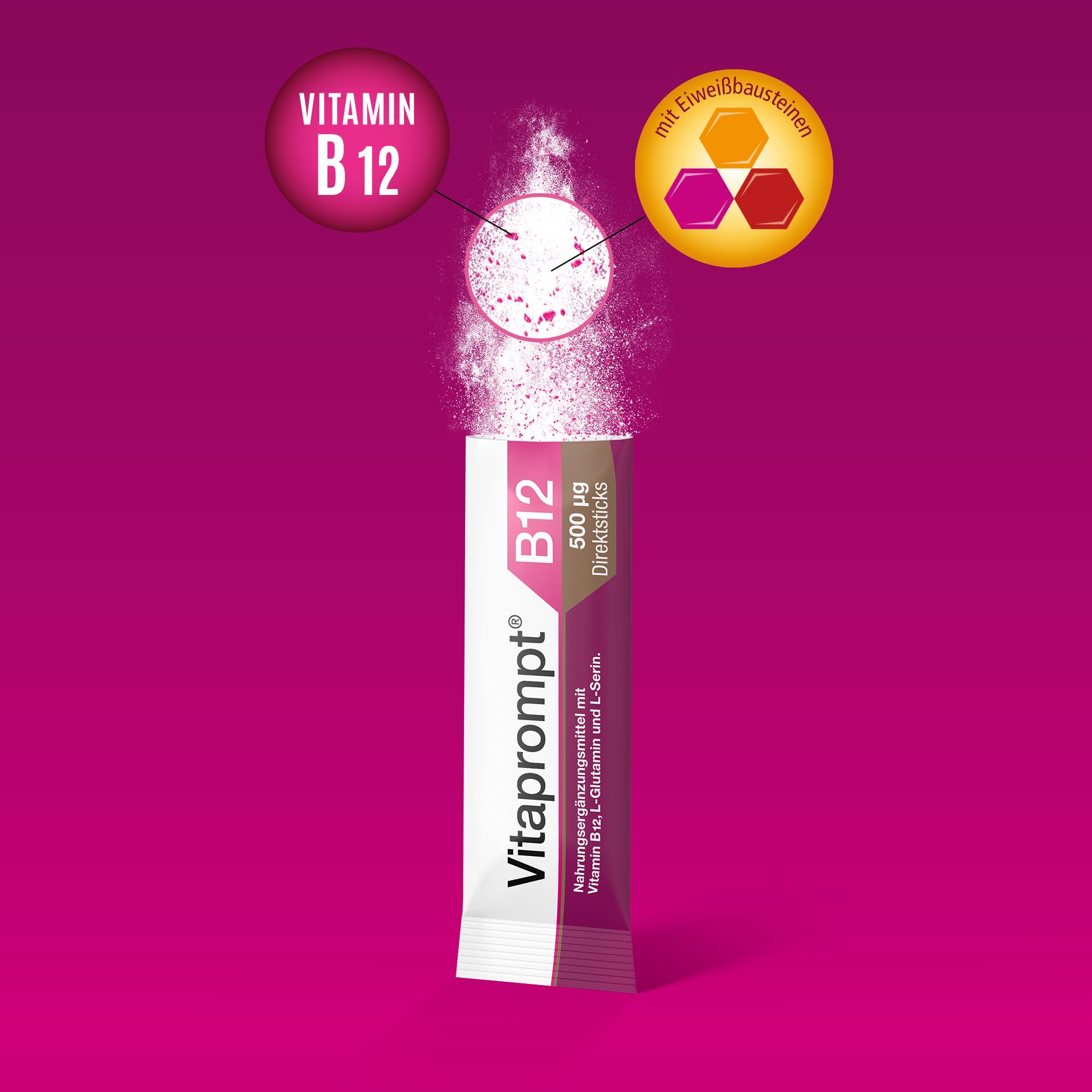 500 μg, Direktsticks, für Energie und Nerven, 90 Stück