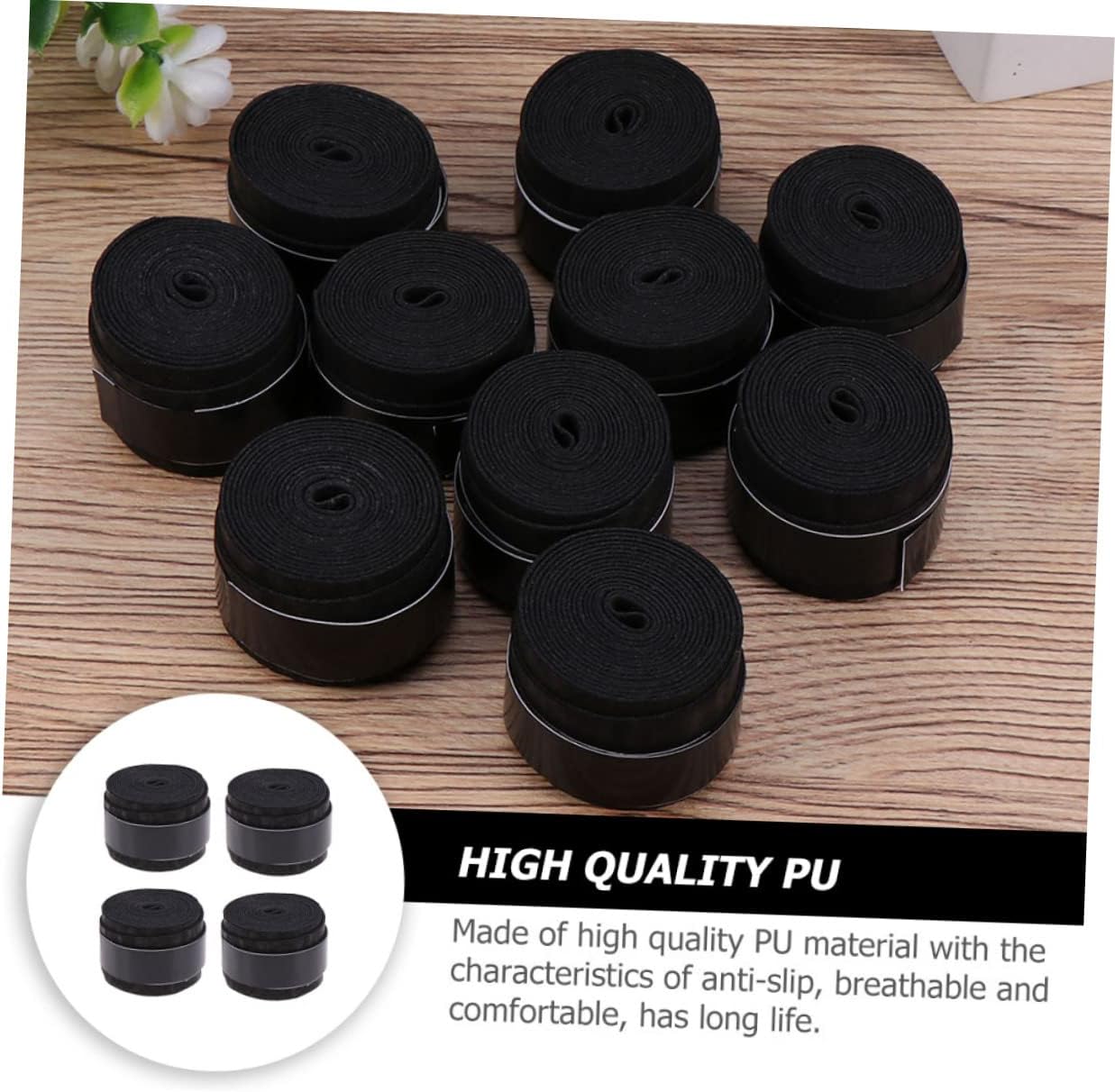 Didiseaon 36pcs Tennis Racket Grip Tape Replacement Absorbent Overgrip for Dry Grip Squash Pickleball Badminton Rackets