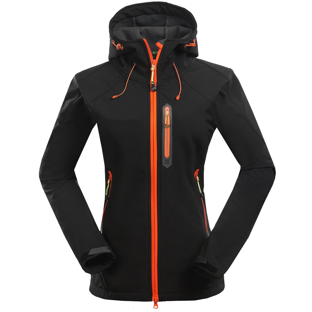 MOUNT CONQUER Women's Softshell Jacket Fleece Lining Hood Windproof Waterproof Outdoor Camping Hiking Sports Jacket