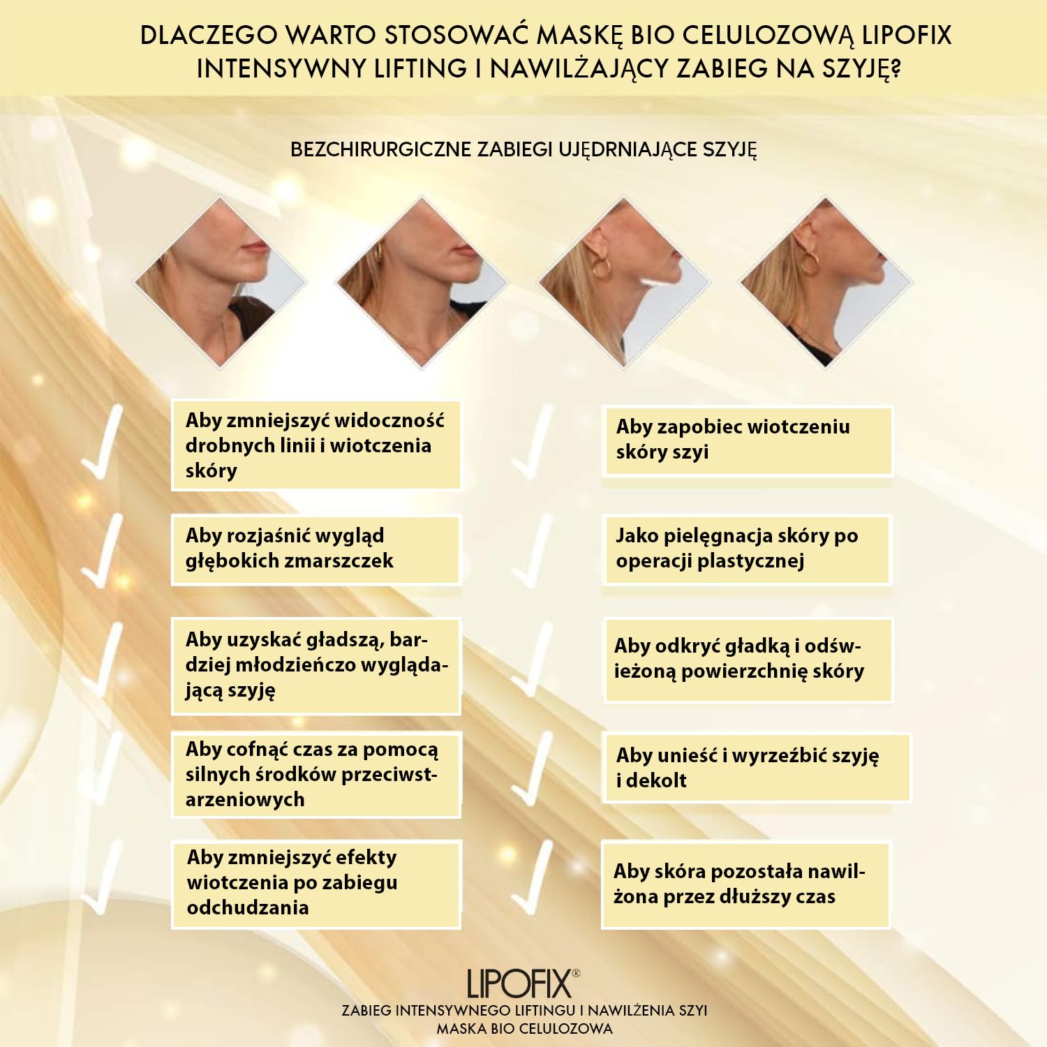 Maski Na Szyję Do Pielęgnacji Skóry - Maski Na Podwójny Podbródek I Lifting Szyi - Napinanie Szyi, Przeciwstarzeniowe I Przeciwzmarszczkowe Zabiegi Na Szyję Z Biocelulozy - 5 Masek