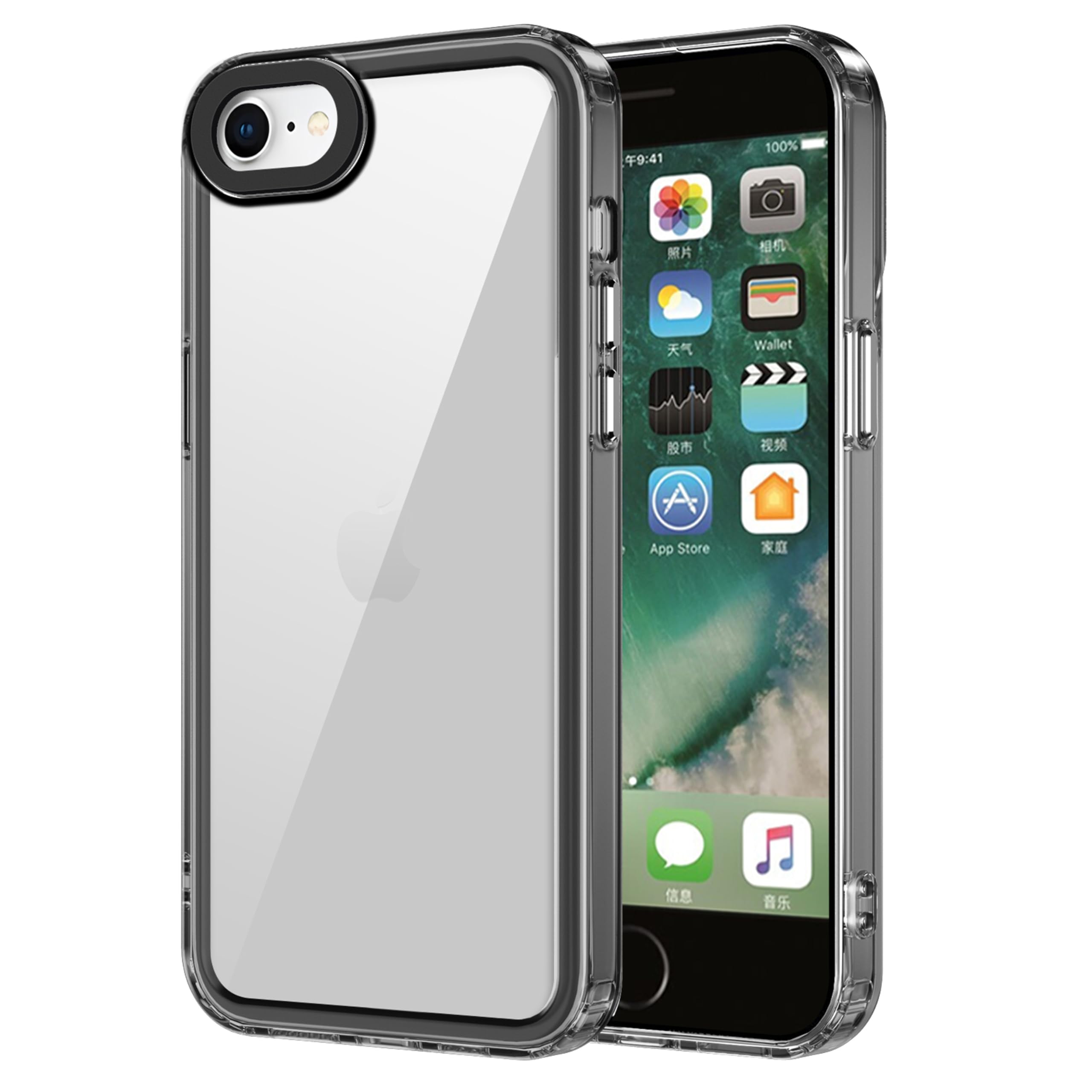 Zapcase Back Case Cover for iPhone SE 2020 | Compatible for iPhone SE 2020 Back Case Cover | Case Cover for iPhone SE 2020 with Camera Protection | (TPU + PC | Translucent Black) (B0CSP2RQ9D) Amazon Price History, Amazon Price Tracker