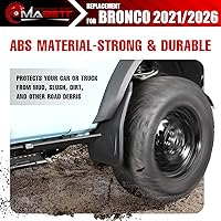 Vista 3 de Mabett Guardabarros para accesorios Ford Bronco 2021 2022 2023 2024 2025 4 puertas, sin perforación requerida, solo parte delantera, 2 piezas