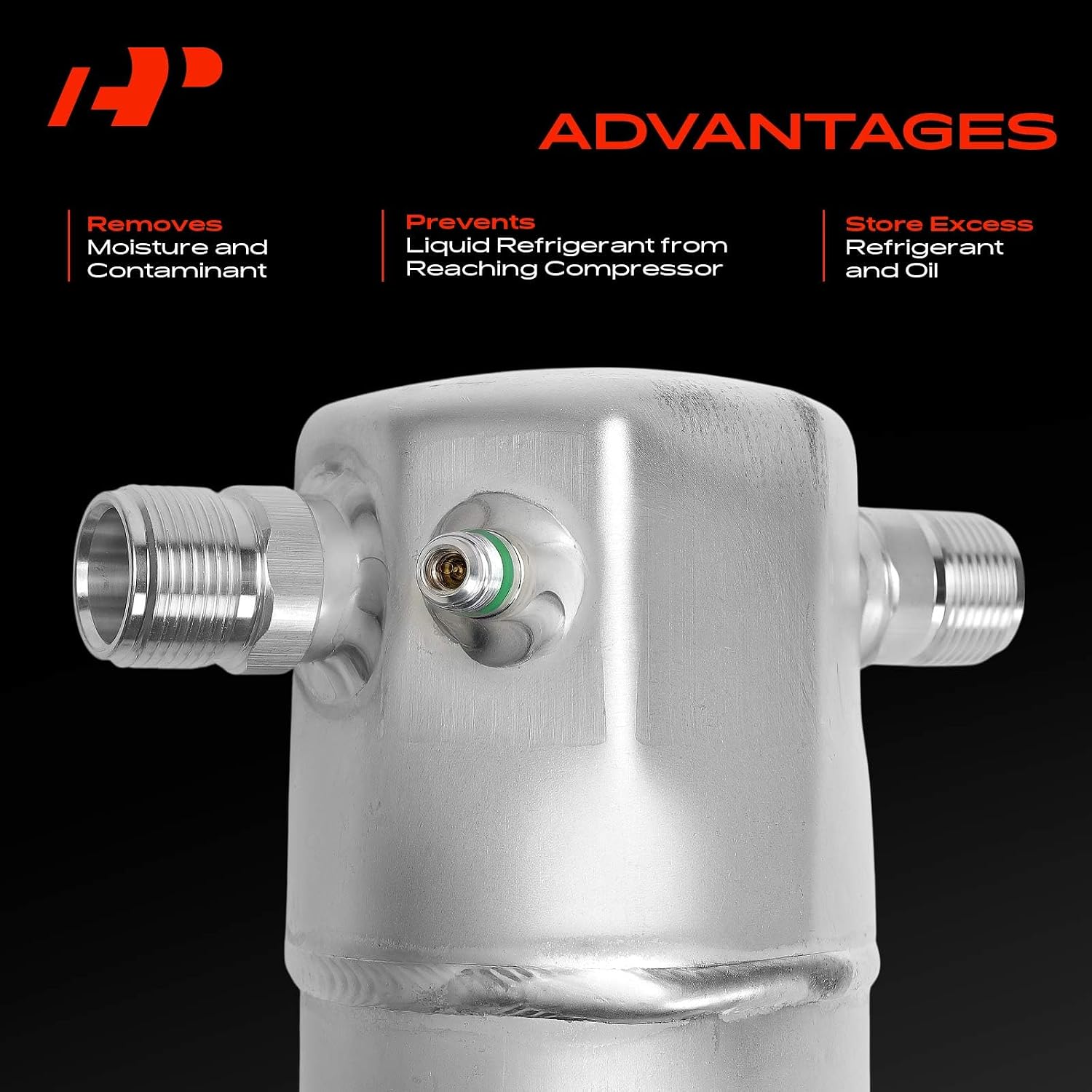 A-Premium Aluminum Air Conditioning A/C Receiver Drier Compatible with Cadillac DeVille, Fleetwood, 1989 1990, Silver