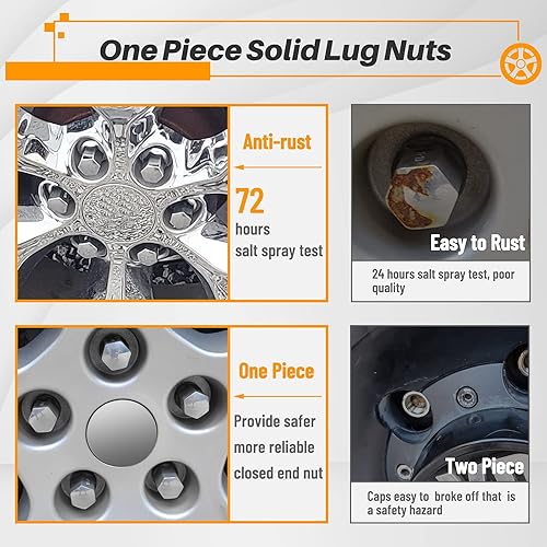 Miniatura 16 de MIKKUPPA 24 tuercas de llanta M14x2.0 – Reemplazo para Ford F-150 2004-2014, Ford Expedition 2003-2014, ruedas Lincoln Navigator 2003-2012 – Tuercas
